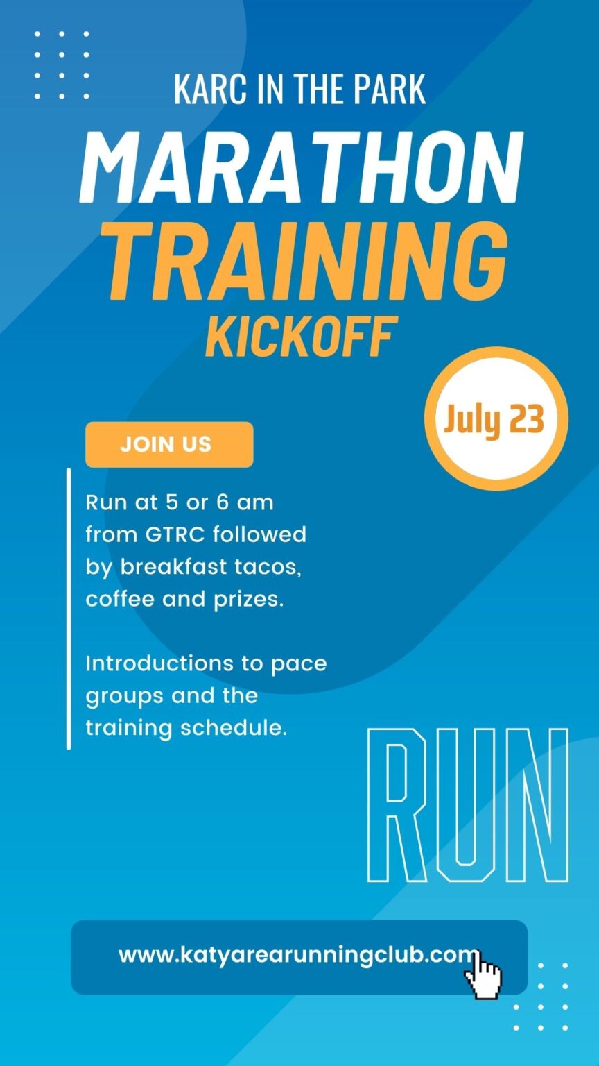 Karc in the Courtyard – training kickoff – Katy Area Running Club